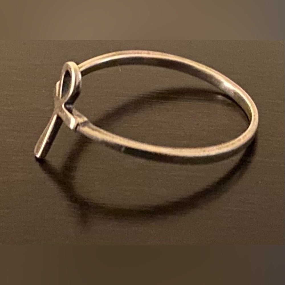 Sterling Silver Ankh Ring Size 7.5 | Egyptian Symbol Ring | Spiritual Jewelry - Picture 3 of 6